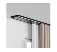 Curtain Rail Set, Complete Set with 2 Rails, Including Fixing Materials, Suitable for Bedrooms, Living Rooms And Any Place Where Curtains Are Needed.,Black,L 13ft/4m