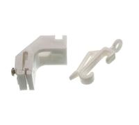 Curtain Rail Set FITS Drape White Silver 10 Rail Brackets 32 Glider Hooks