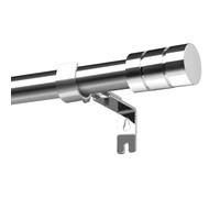 Curtain Rail Silver, Extendable Curtain Rod 67-300cm with Stainless Steel Fittings, Suitable for Bedroom, Living Room, Dining Room, Outdoor Area