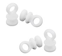 Curtain Rail Slider Hooks Rollers White Curtain Track Glider Hook Integra Discrete Slim Glide Button Slides Hooks for Window Door Shower Curtains Pack of 100
