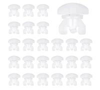 Curtain Rail Stoppers,24 PCS Curtain Stopper Set Plastic Drapery Rail Sliding Glider Curtain Replacement Accessories White Curtain Stops in Standard Size