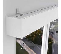 Curtain Rail Track, Aluminum Alloy Room Divider, 12 x 12 cm Valance Pelmet, Adjustable Length from 1m to 7m