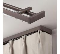 Curtain Rail Track, Custom Length Double Ceiling Rod for Room Darkening and Blackout, Ideal for Living Room and Bedroom