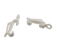 CURTAIN RAIL TRACK GLIDE GLIDER HOOKS TO FIT DRAPE SILVER WHITE (pack of 30)