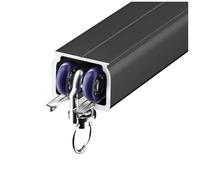 Curtain Rail Track, Heavy Duty Aluminum Sliding Curtain Rails for Bay Windows, Ceiling, Wall, Doorway, Ceiling Mounted Curtain Track,1 Ceiling Mount,250cm