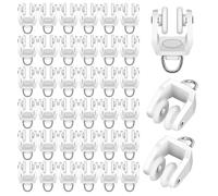 Curtain Rail Track Pulley 30pcs Plastic Curtain Track Curved Pulleys 11mm White Drapery Rail Gliders Ceiling Bendable Rollers