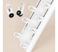 Curtain Rail Track System for Ceiling Mount, Double Track Curtain Rod Set for Room Dividers & Windows, Silent Operation, Robust Design, Adjustable 100-420 cm