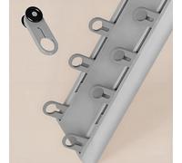 Curtain Rail Track System for Ceiling Mount, Double Track Curtain Rod Set for Room Dividers & Windows, Silent Operation, Robust Design, Adjustable 100-420 cm