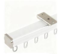 Curtain Rail, Wall Ceiling Mounted Curtain Track, Design For Effortless Gliding, Easy To Install, For Bay Window, Room Divider, Shower(White,5.6FT/170CM)