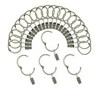 Curtain Rings with Clips 38mm Interior Diameter Openable 24 Pack Rustproof Metal Hangers Ring Decorative Drapery Vintage Bronze TXZWJZ