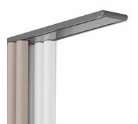 Curtain Rod 2Layer CeilingMounted TrackRoom Divider Black 1.6m (5.2ft) for Windows Balconies Hotels RVsQuiet Curtain Rail for Custom Drapes (Gray)