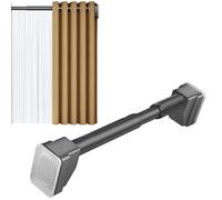 Curtain Rod Adjustable Telescopic Shower Curtain Rod 360450cm ClampOn Curtain Rod for Windows & Bathrooms Grey Easy Install Versatile Length 410500cm