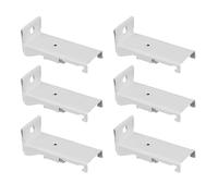 Curtain Rod Bracket, Interior Mount Curtain Rod Bracket, Drapery Rail Mounting Bracket - 6 Pack Flexible Brackets for Installing Home Blinds, Top Bracket Inside and at