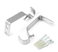 Curtain Rod Bracket Pole Heavy Duty Drapery Ring Hook Holder Sturdy Metal Alloy Fusion (TM)