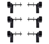 Curtain Rod Brackets,Douthfolle 6pcs No Drill Curtain Rod Holders No Drill No Damage Right Into Window Frame Decor for Bathroom, Bedroom, Living Room, Kitchen