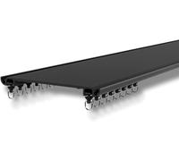 Curtain Rod Double Tracks Ceiling Mount Ultra Thin Aluminium Nano Silence Rail for Living Room Bedroom Study
