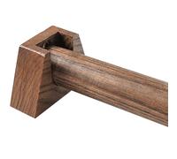 Curtain Rod For Windows From 100CM To 320CM, Walnut Curtain Rod, Perforated Side Installation, Suitable For Bedrooms And Living Rooms(320cm,Single rod)
