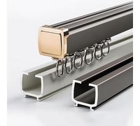 Curtain Rod Set 280cm Aluminum Single Track for Heavy Duty Curtains Indoor/Outdoor Use Wall & Ceiling Mounting Ideal for Home Decor and Window Treatments