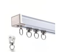 Curtain Rod Set (70-600cm) - White Ceiling or Wall Mounted Riel De Cortina for Bedroom & Living Room - Adjustable Curtain Tracks, 90cm/2.95FT Length