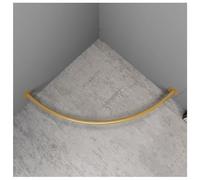 Curtain Rods Corner Fitting Room Curtain Track for Clothing Stores - Wall Hanging Metal Curtain Rod - Shower Rod - Changing Room Track Curtain Ring Shelf (Color : Gold, Size : 90x90cm)