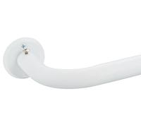 Curtain Rods for Windows, 28 to 116 Inches Wrap Around Heavy Duty Drapery Rod, 1" Wall Mounted Ceiling Mounted Curved Blackout Room Darkening Curtains Rod for Bedroom Kitchen Window, Matte White