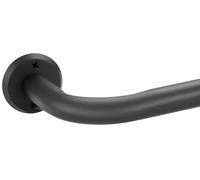 Curtain Rods for Windows, 28 to 84 Inches Wrap Around Heavy Duty Drapery Rod, 1" Wall Mounted Ceiling Mounted Curved Blackout Room Darkening Curtains Rod for Bedroom Kitchen Window, Matte Black