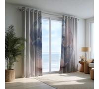 Curtain Room Darkening Thermal Curtains Pink Blue Microfiber Thermal Insulated Curtains Soft Spider Web Football Lightproof Room Darkening for Bedroom 66 x 72 Inch Drop 2 Panels