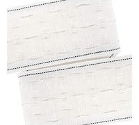 Curtain Tape 3 Inch - White 75mm Pencil Pleat Curtain Header Tape 3 Inch - Sew-On Heading, 5 Metre Pack for Plastic and Metal Hooks, Net and Voile Curtains, Detachable and Blackout Linings