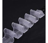 Curtain Tape, 3 m x 10 cm, Loop Tape for Sewing, Transparent Concealed Curtain Tape for Sewing, Bridge Tape, DIY Curtain Loop Tape, Wide Nylon Web Tape