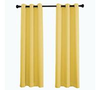 Curtain - Thermal Curtain, Blackout Thermal Soundproofing, for Living Room Decorative - Mustard Yellow - 295 x 270 cm