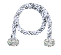 Curtain tie back 2 Pcs Magnetic Curtain Tiebacks Bling Crystal Decorative Simple Style Weave Rope Curtain for Home Office Window Drapery Curtain holdbacks