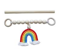 Curtain Tie Back 2pcs Rainbow Tassel Wooden Beads Curtain Tieback Bohemian Handmade Curtain Rope Tie Farmhouse Beaded Curtain Holder Boho Curtain Curtain Holdbacks (Color : C)