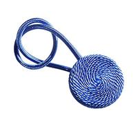 Curtain Tie Backs 2 Pcs Brief Braided Round Curtain Buckles Europe Style Magnet Curtains Magnetic Curtain Holder Curtain Accessories Tie Backs For Curtains(Blue)