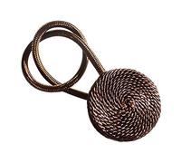 Curtain Tie Backs 2 Pcs Brief Braided Round Curtain Buckles Europe Style Magnet Curtains Magnetic Curtain Holder Curtain Accessories Tie Backs For Curtains(Purple)
