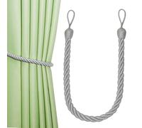 Curtain Tie Backs 2PC Curtain Tiebacks Window Rayon Cotton Drapery Ropes Holdbacks Home Curtain Holder Curtain Decorative Accessories Buckles Tie Tie Backs For Curtains(Silver)