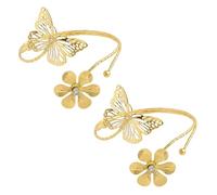 Curtain Tie Backs, 2Pcs Butterfly Flower Curtain Tiebacks Metal Drape Holdback for Home Office Decortaion