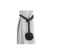 Curtain Tie Backs 2PCS Curtain Clips Holders With Straps Thick Rope Design(Black)