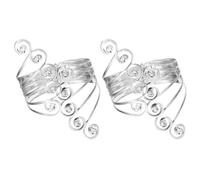 Curtain Tie Backs, 2Pcs Magnetic Curtain Tiebacks with Rhinestone, Metal Drape Holdback for Home Office Decortaion