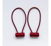 Curtain Tie Backs Strong Magnetic,Metal Curtain Tiebacks Hooks,Tie Clips Curtain Holdbacks Rings for Home Office Window Curtain Straps 1 Pair (red)