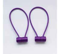 Curtain Tie Backs Strong Magnetic,Metal Curtain Tiebacks Hooks,Tie Clips Curtain Holdbacks Rings for Home Office Window Curtain Straps 1 Pair (Purple)