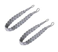 Curtain Tie Backs,Tie Backs for Curtains,Curtain Tiebacks,Ties Back,Grey Ties Back for Curtains,for Home Drapes And Decor Braided Tiebacks Holders(Grey)