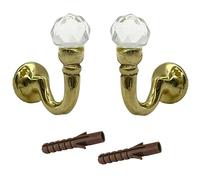 Curtain Tieback Hooks Metal Curtain Holdbacks, Curtain Hooks Heavy Duty U Shaped Curtain Tieback Holder cream finish Curtain Tie Back Wall Fixings for Keys Clothes Coat Hanger