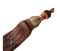 Curtain Tiebacks 1pc Curtain Buckle Clips & Tiebacks Duty Decorative Holders For Drapes Tassels(Chocolate)
