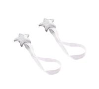 Curtain Tiebacks 2pcs Star Shaped Holdbacks Magnetic Silver