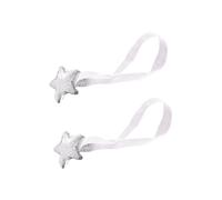 Curtain Tiebacks Magnetic 2pcs Star Shaped Holdbacks Silver