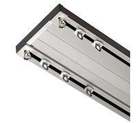 Curtain Track 1.6m Aluminum with Silent Rollers - Ceiling Mount for Room Divider, Living Room & Bathroom, 600cm Total Length