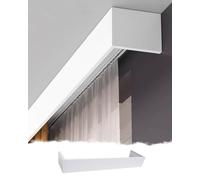 Curtain Track Ceiling Blackout Curtain Pelmet Box Only, Customize Length Curtain Boxes Boards for Blinds Decorative, Aluminum Window Cassette Without Tracks(225cm/88.6in/7.4ft)