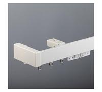 Curtain Track Ceiling Or Wall Mounting, Curtain Rail System With Silent Slide, Pulleys, End Caps, Bracket, For Bedroom/Window/RV/Sliding Track(White-Ceiling,100cm/3.3ft)