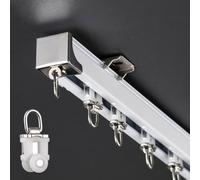 Curtain Track Ceiling/Wall Mount Curtain Pole 3.1/3.2/3.3 m Aluminum Room Divider Curtain Rail for Living room Bedroom Closet Shower Privacy RV Garage(2.1 m/6.9 ft)