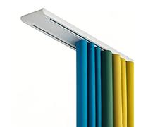 Curtain Track Double Row Ceiling Rail 1m6m Aluminum Ceiling Curtain Rod with Hooks for Living Room Bathroom BedroomWhite 4.8m/15.7ft
